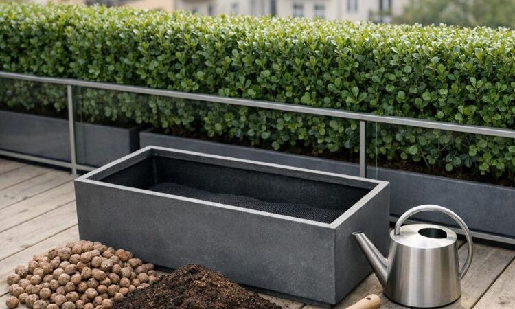 Hækplanter i krukker: tæt, grøn afskærmning til terrasse og altan